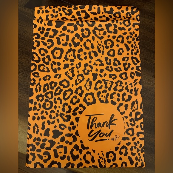 Other - 10x13” Poly mailers in orange animal print. (15)